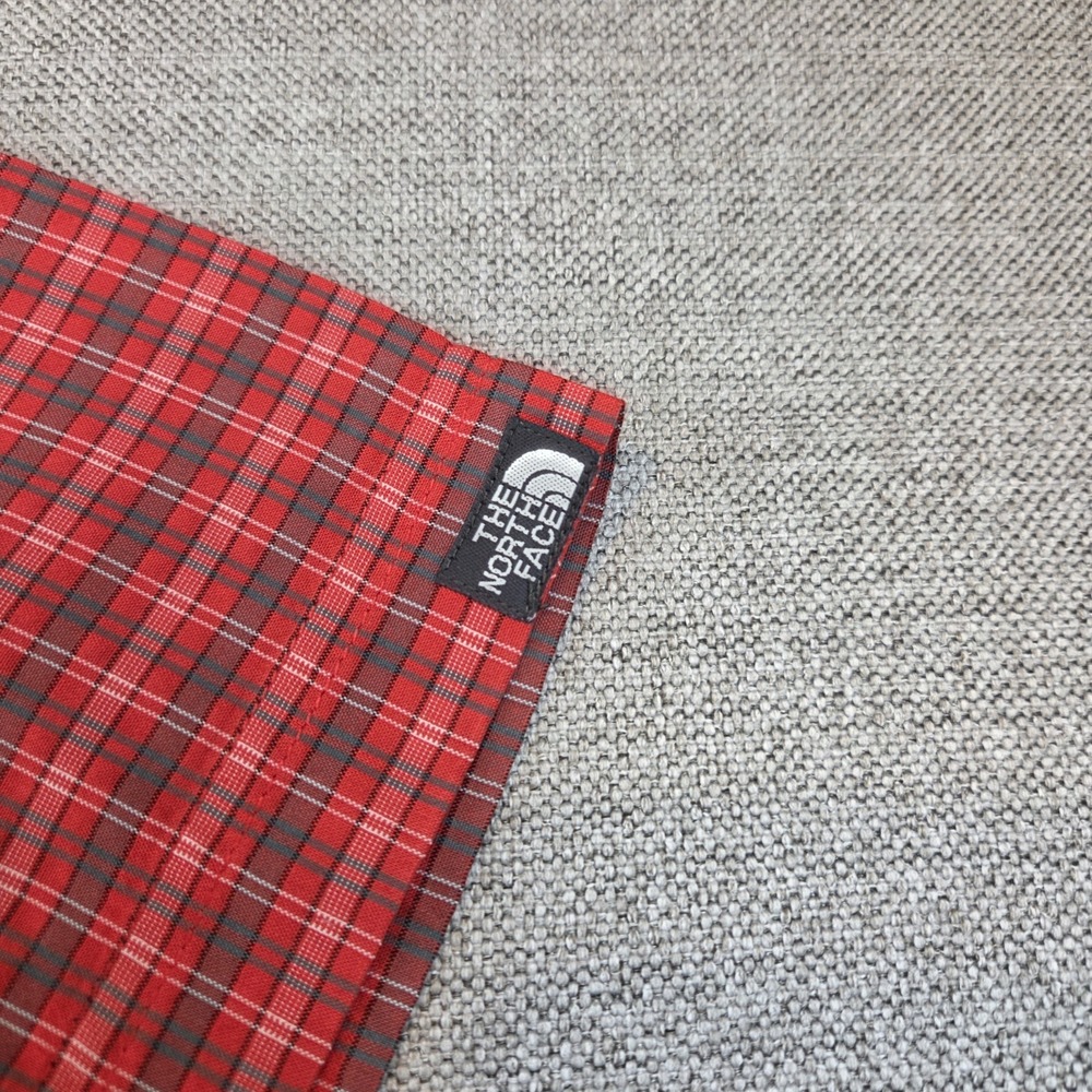The North Face Red Plaid Short Sleeve Shirt Men's XL Button Up Active Outdoors - Picture 5 of 9